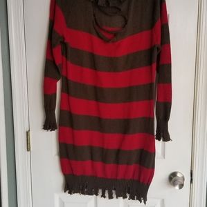 Womens plus size Freddy Krueger dress 1x costume